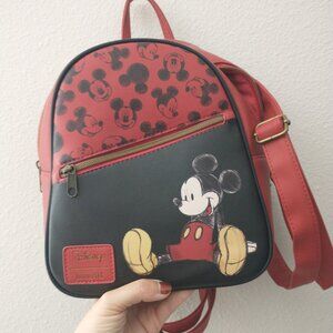 Loungefly Disney Mickey Mouse Diagonal Pocket Mini Backpack